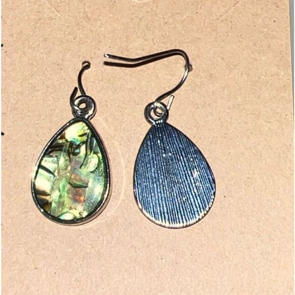 Bundle Sale 3 for $15 | Abalone Shell | Silver Tone Dangle Earrings - Picture 6 of 8